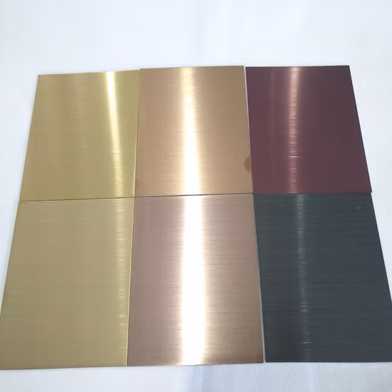 냉각 압연된 201 304 316 316L 황금 색깔 거울 8K 장식적인 스테인리스 장 4 x 8 FT